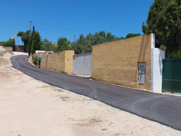 Finalizan las obras en la red de agua potable en la partida rural Les Pinoses de Ibi 